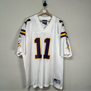 adidas White Minnesota Vikings #11 Football Jersey with Purple and Gold Accents